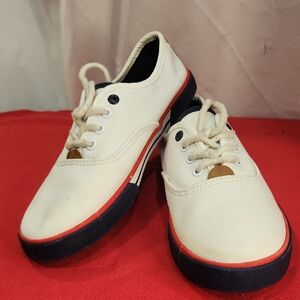 Kids White Canvas Sneakers